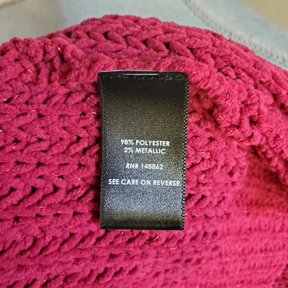 Torrid Red‎ Metallic Lurex Knit Cardigan Sweater